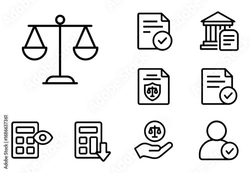 Tax Law Icons