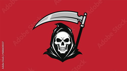 Grim Reaper Skull Logo Design