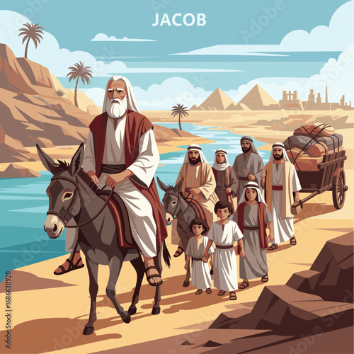 Jacob going into Egypt, bible story, Jesus