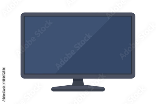 TV screen vector trendy flat illustration, modern LCD display panel, digital television screen, plasma TV flat design, cartoon style transparent background vector graphic