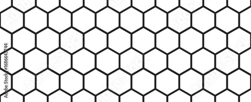 Dark hexagon abstract technology background white colored bright flashes under hexagon. Hexagonal gaming vector tech illustration black abstract background. eps 10