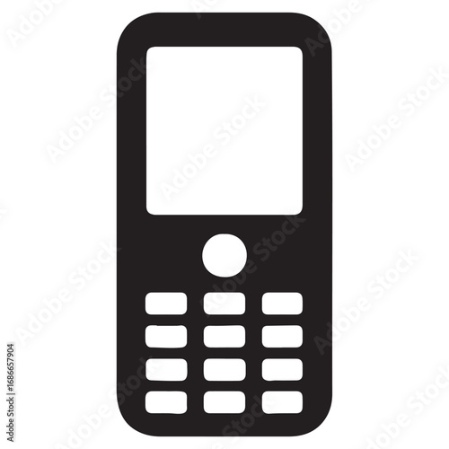 Old mobile phone ringing with vibration lines