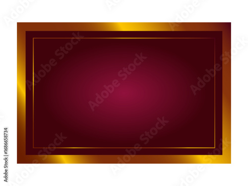 Dark Red and Gold Border Background – Certificate or Invitation Design