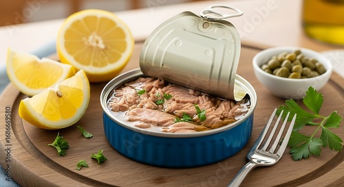 Tuna in a Can with Lemon and Capers.