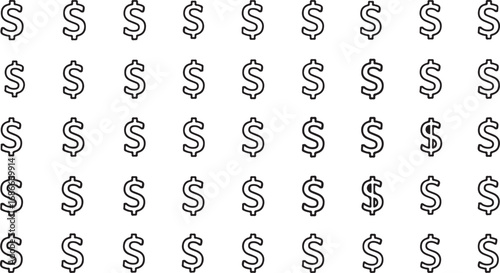 Collection of stylized dollar signs in various textures and forms for financial concepts vector
