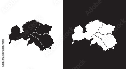 A map of Central Europe, including Germany, Poland, and the Czech Republic, an outline icon for regional geography and travel.