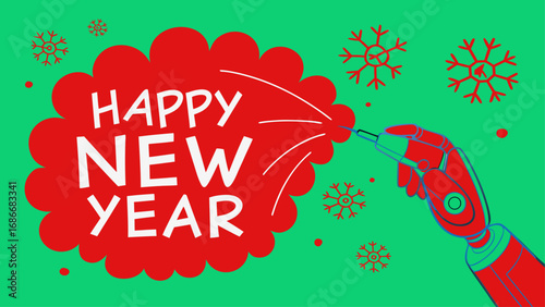 Christmas vintage  card design with a spring flower vector illustration