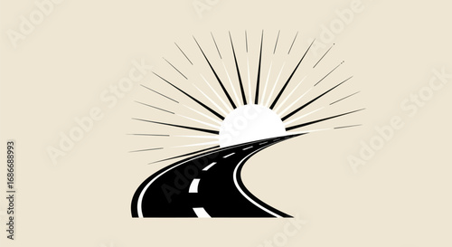 Road to the Sunrise Journey Towards a Bright Future.