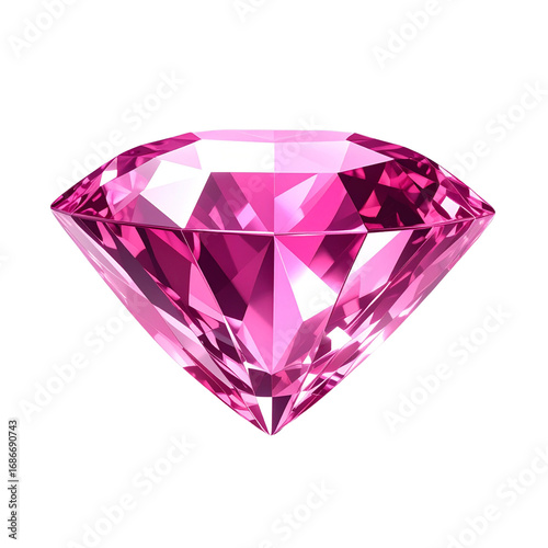 Shiny Pink Diamond Crystal Precious Gem PNG