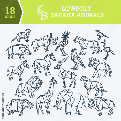 18 ICON LOWPOLY ANIMAL