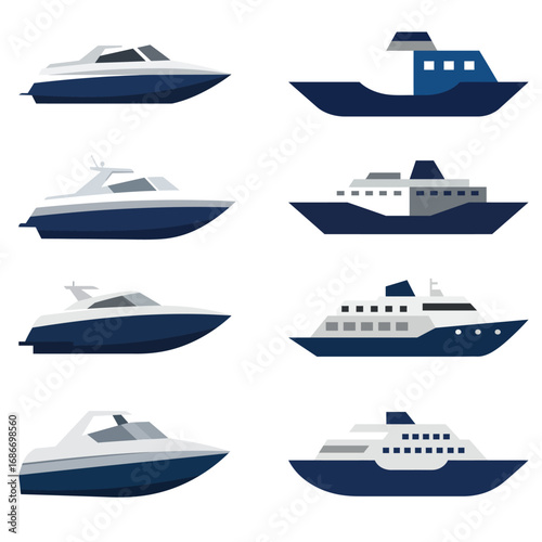 Boat and ferry icon mega bundle