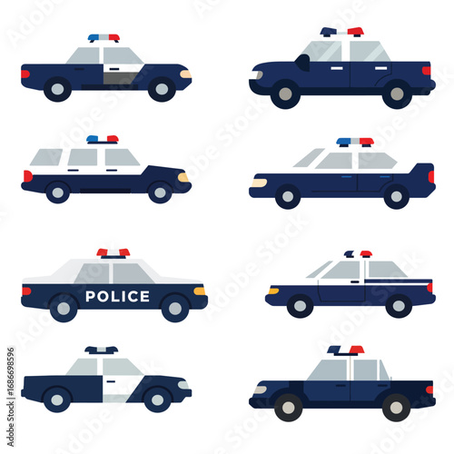 Police car icon mega bundle
