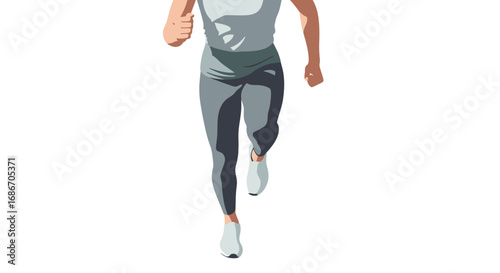 forward momentum a runners determined stride, isolated on transparent background