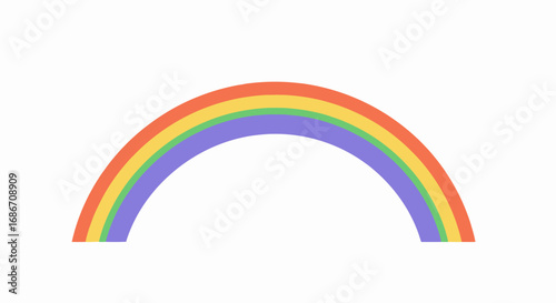 pastel rainbow arc hope, dreams, and new beginnings, isolated on transparent background