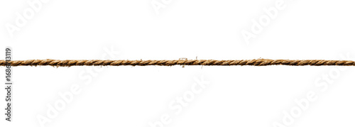 Horizontal, textured, light brownish-tan rope or cord