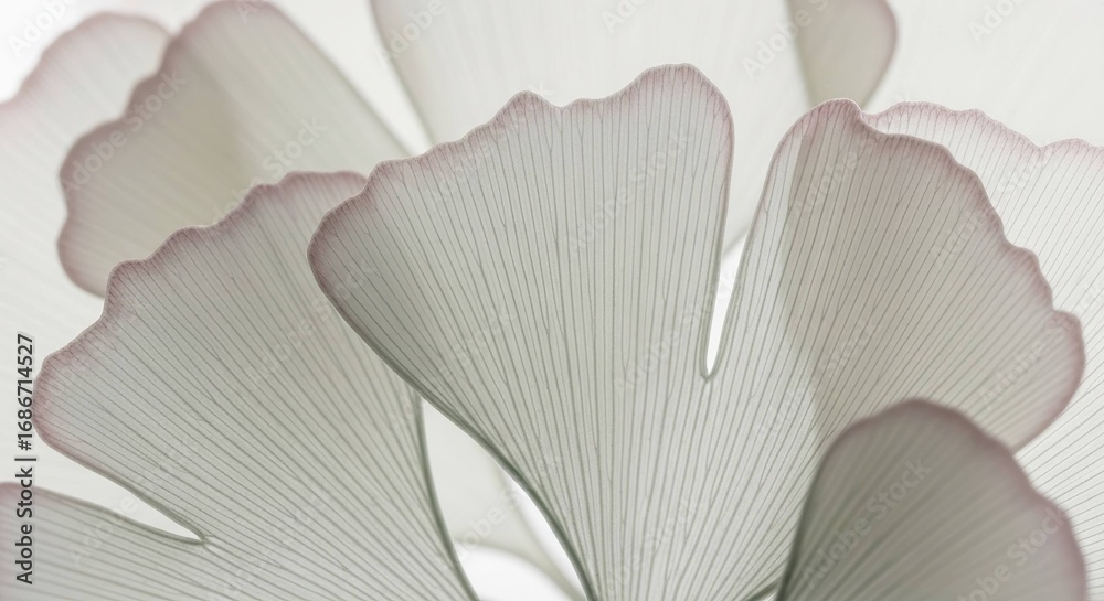 Ginkgo leaf detail close up image