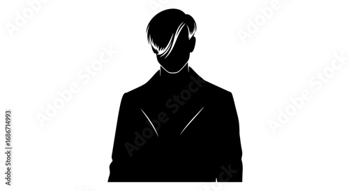 the unseen path a silhouette of modern resolve, isolated on transparent background