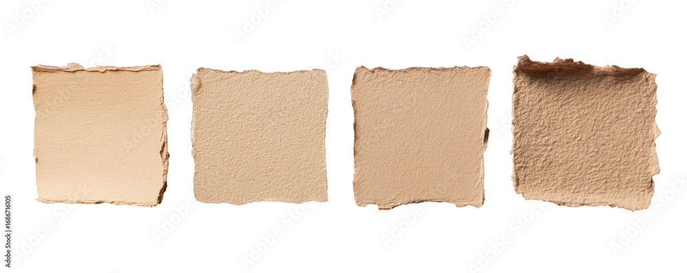 Fototapeta premium Four shades of light beige foundation swatches (1)