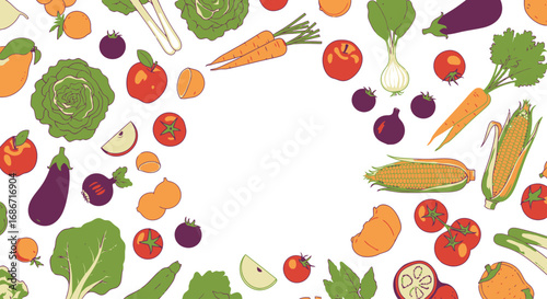 vibrant veggie fiesta a bountiful harvest celebration, isolated on transparent background