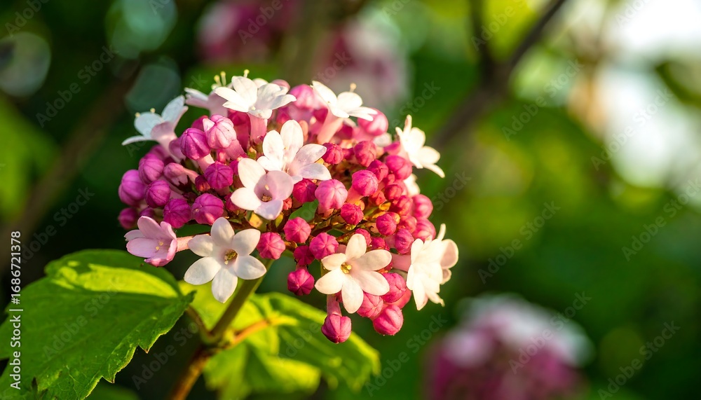 Fototapeta premium Vibrant pink and white flower cluster (1)