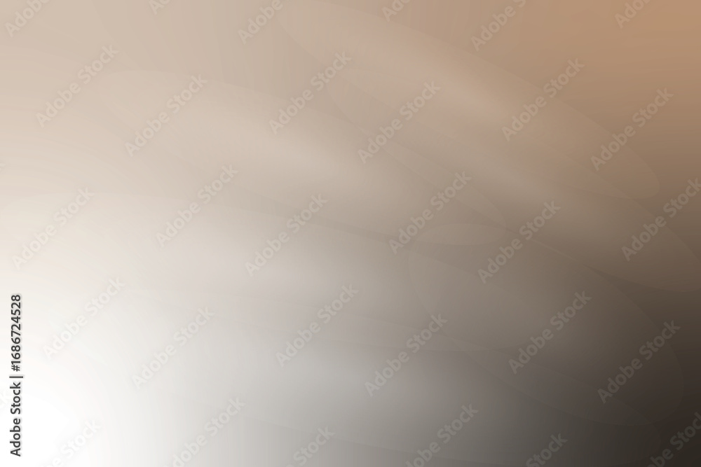 Abstract light beige gradient background. Minimalistic tan - beige gradient with light highlights. Beige soft gradient with light highlights. Vector illustration.