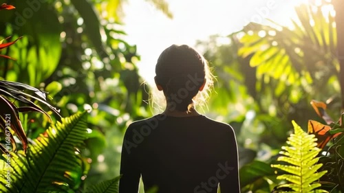 Woman Contemplation Jungle