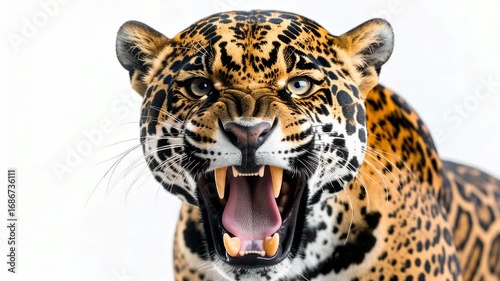 Close-up of snarling big cat