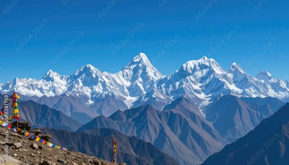 Fototapeta premium mountain landscape in the himalayas