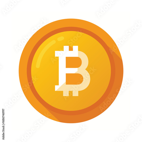 Golden Bitcoin cryptocurrency coin digital currency
