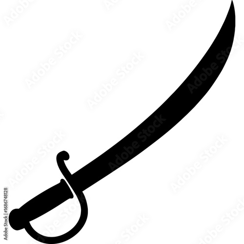 Black silhouette of a sabre