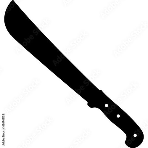 Black machete vector silhouette