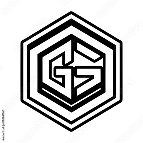 Elegant g symbol crafted in solid style