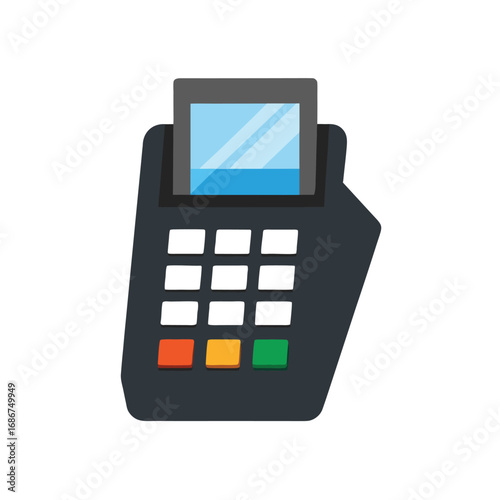 Payment terminal with buttons and screen credit card machine