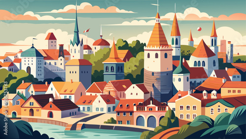 Tallinn’s Old Town, Estonia enchants with cobblestone streets, pastel-colored houses, and fortified towers rising above the Baltic Sea, capturing the spirit of a Hanseatic trading hub.