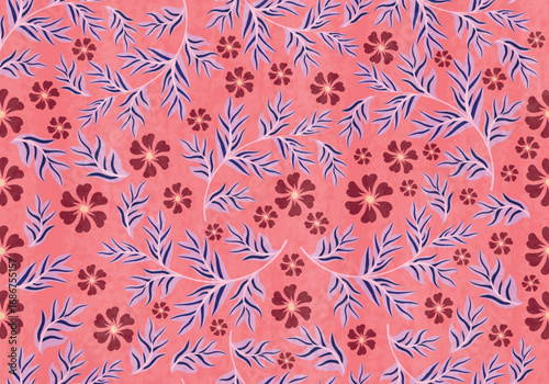 Oreintal Fora Damask Seamless pattern embroidery, art ornament print. Design for carpet, cover.wallpaper, Indian style. wallpaper, wrapping, clothing, fabric	
