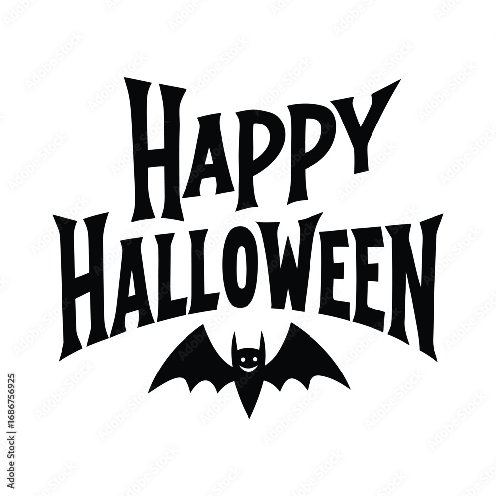 Obraz premium Happy Halloween Typography Vector Design 