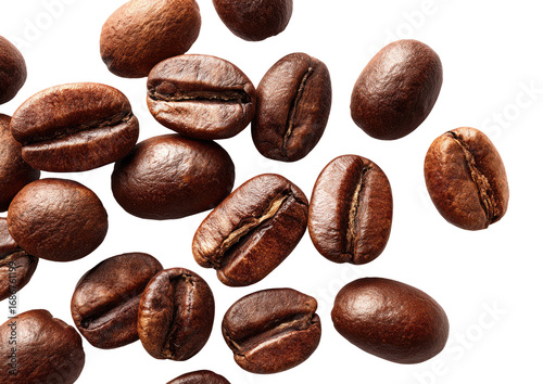 Wallpaper Mural Roasted coffee beans scattered, close-up view Torontodigital.ca