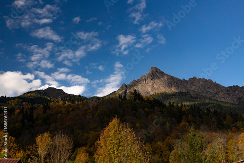 mountain landscape with blue sky