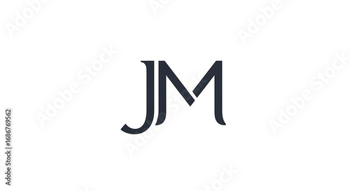 JM monogram logo design.