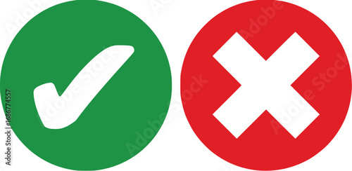 Checkmark and Cross Graphic Icons