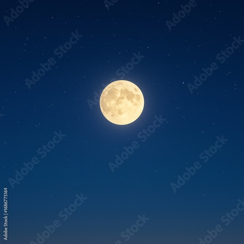 Full Moon in Night Sky