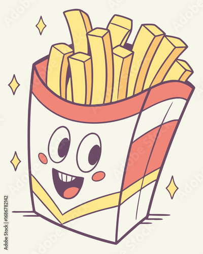 french fries with ketchup
