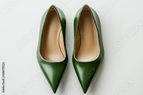 Elegant Green Pointed Toe Shoes Perfect for Formal or Casual Occasions.