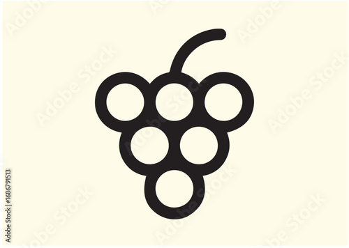 Grape Line art Vector design