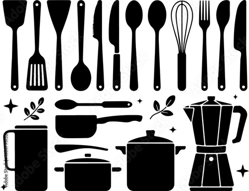 Silhouette Kitchen Utensils and Cookware Set