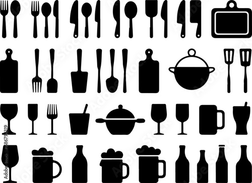 Silhouette Kitchen Utensils and Cookware Set