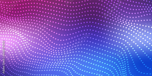 Tableau sur toile Abstract Waving Particle Technology Background