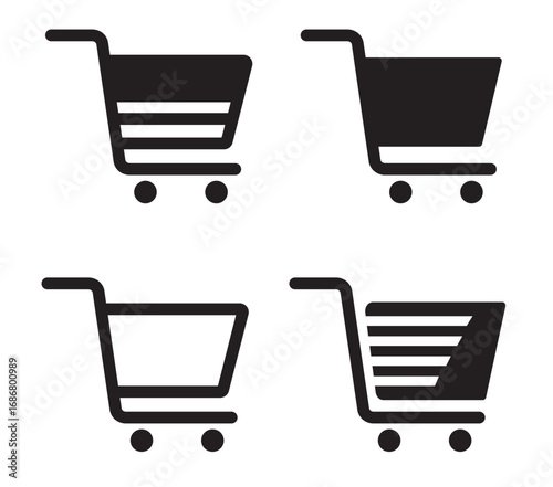 Shopping cart icon set. Internet shop buy symbol. Empty shopping cart symbol, shop and sale, vector.Shopping cart icons set. Internet shop buy symbol.Shopping cart icons set. Internet shop buy symbol 