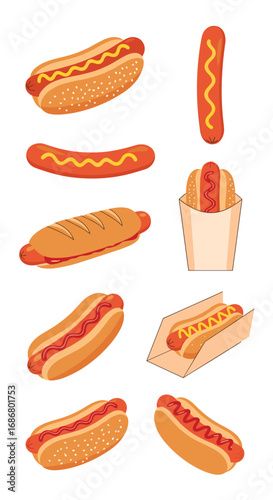 A collection of delicious hot dogs ready to be enjoyed as a tasty meal