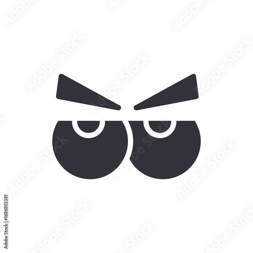 Tableau sur toile Abstract Angry Eyes Illustration Emphasizing Displeasure And Stern Gaze For Desi